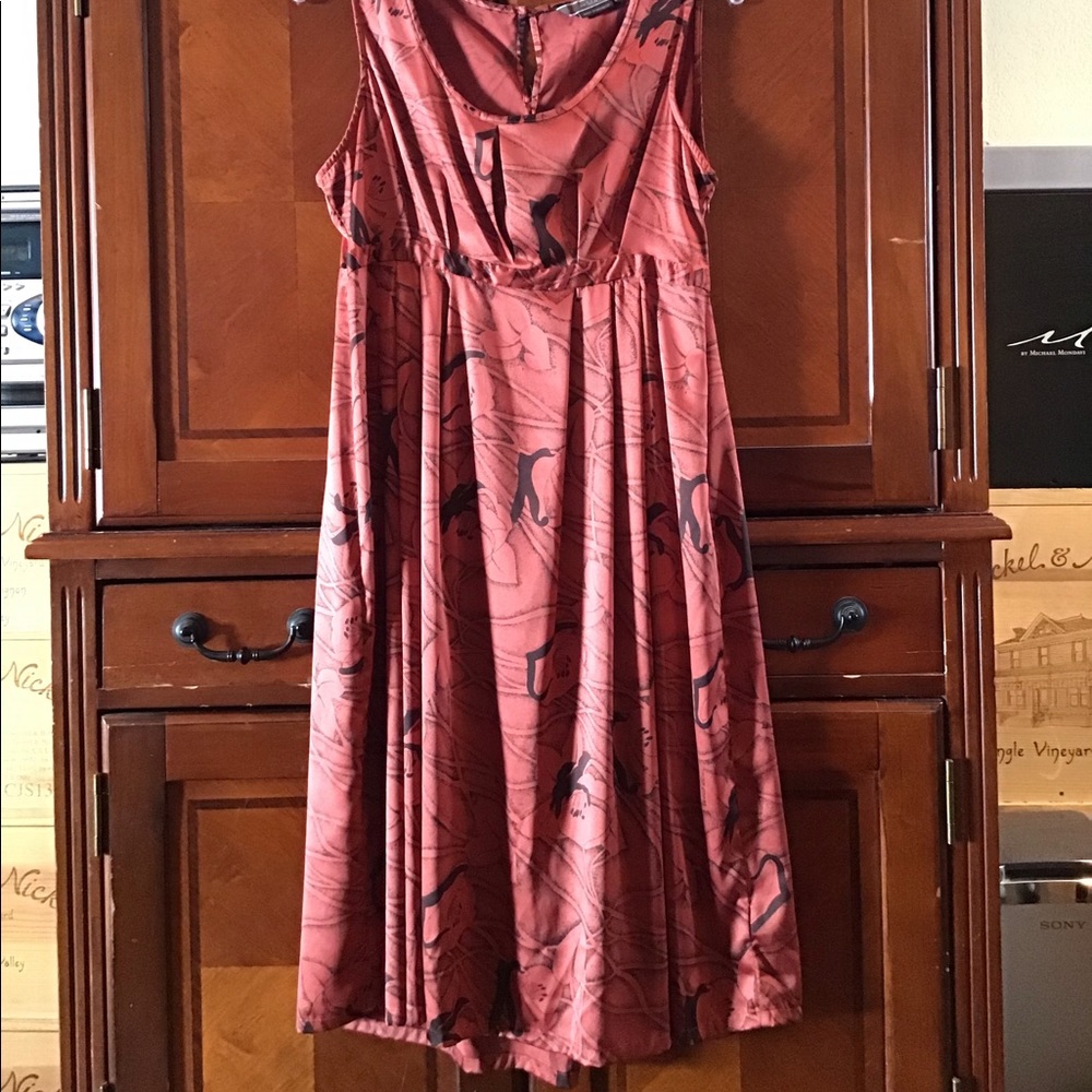 Silky material dress
